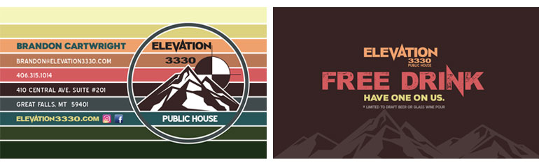 Elevation 3330 Business Cards