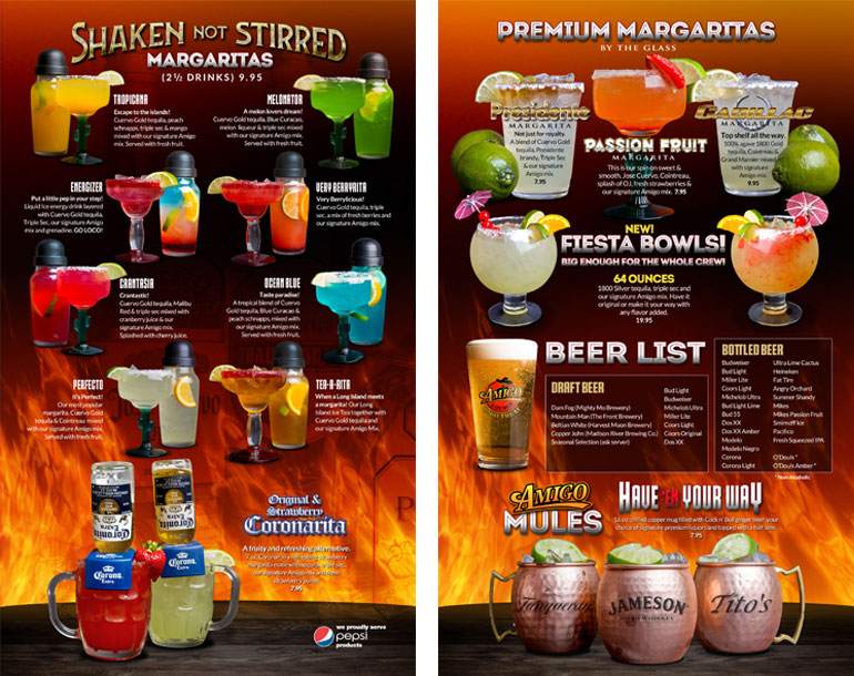 Amigo Lounge Drink Menu