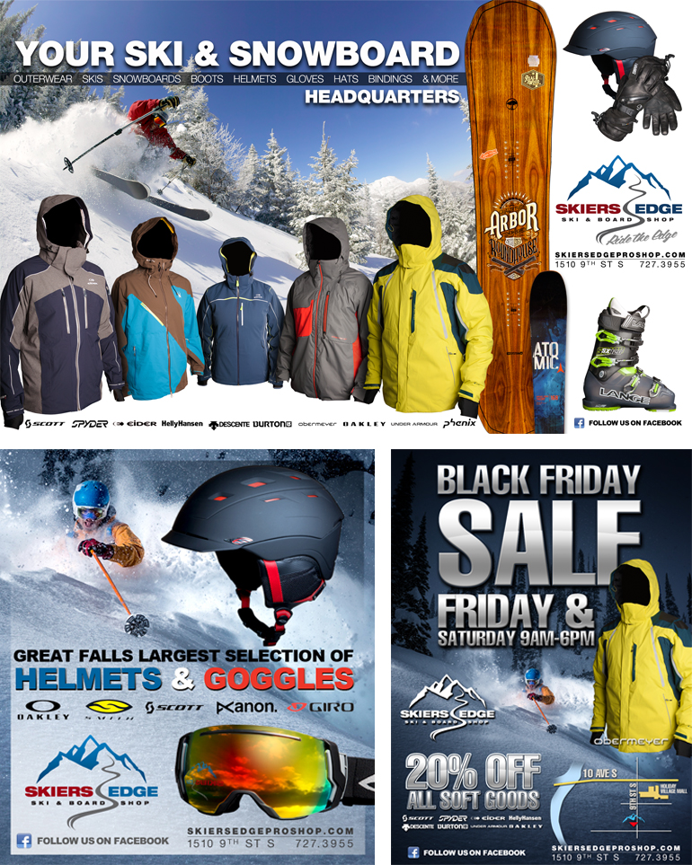 Skiers Edge Print Advertising