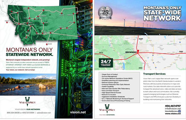 Vision Net Transport Print Ads